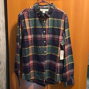 Regular-Fit Built-In Flex Plaid Everyday Shirt
